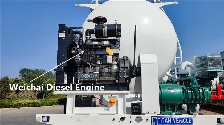 60 Ton Pneumatic Dry Bulk Tank Trailers in Costa Rica Caldera