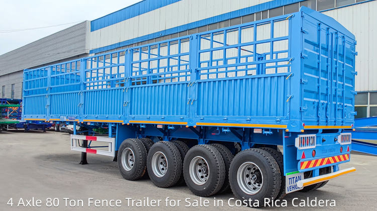 4 Axle 80 Ton Fence Trailer for Sale in Costa Rica Caldera