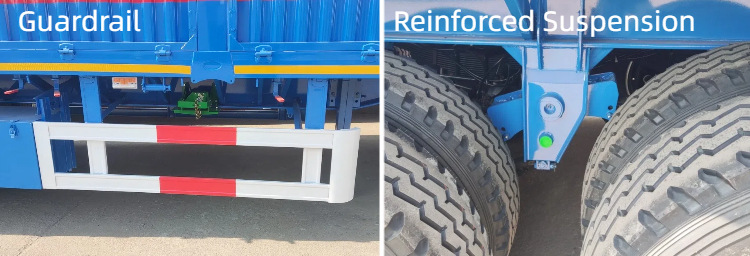 3 Axle 60 Ton Fence Semi Trailer  | Fence Cargo Trailer for Sale in Costa Rica