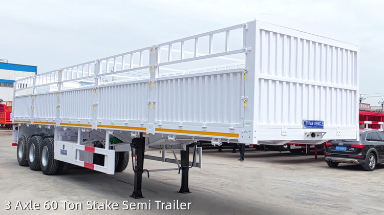 3 Axle 60 Ton Stake Semi Trailer | Trailer Stakes for Sale in Costa Rica Caldera