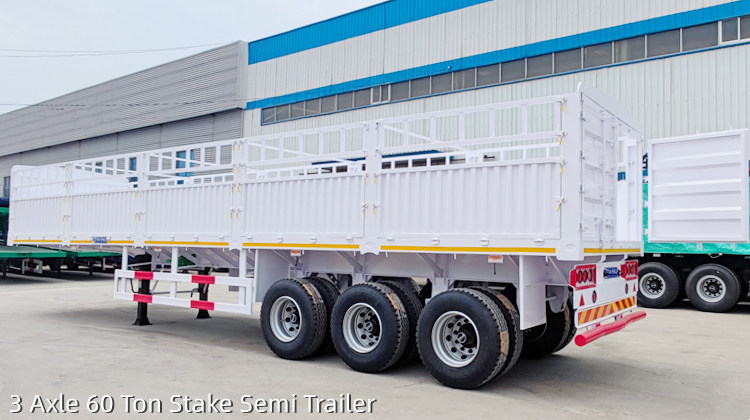 3 Axle 60 Ton Stake Semi Trailer | Trailer Stakes for Sale in Costa Rica Caldera