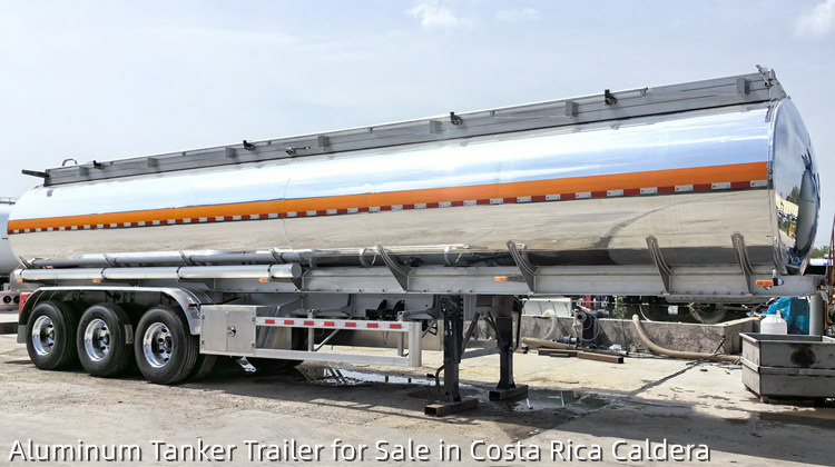 3 Axle 42000L Aluminum Tanker Trailer for Sale in Costa Rica Caldera
