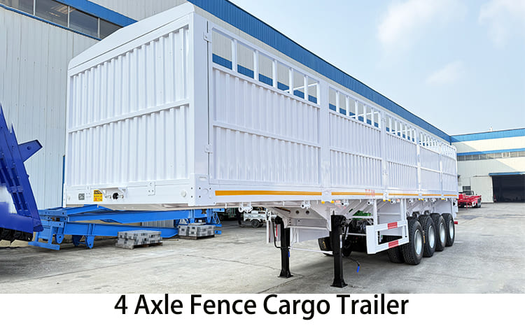 4 Axle Fence Cargo Trailer | Fence Trailer for Sale in Costa Rica